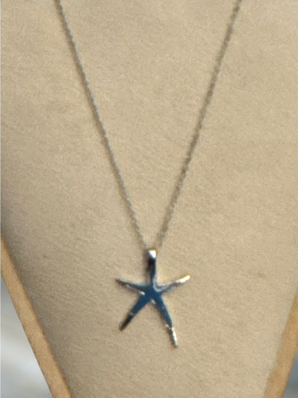 Silver Starfish Pendant Necklace - Silver
